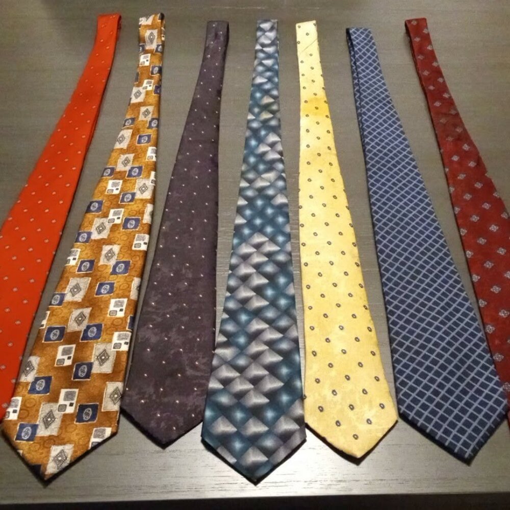 Men's Classic Ties ... Lot of 7 ... Assorted Colors, Styles and Brands